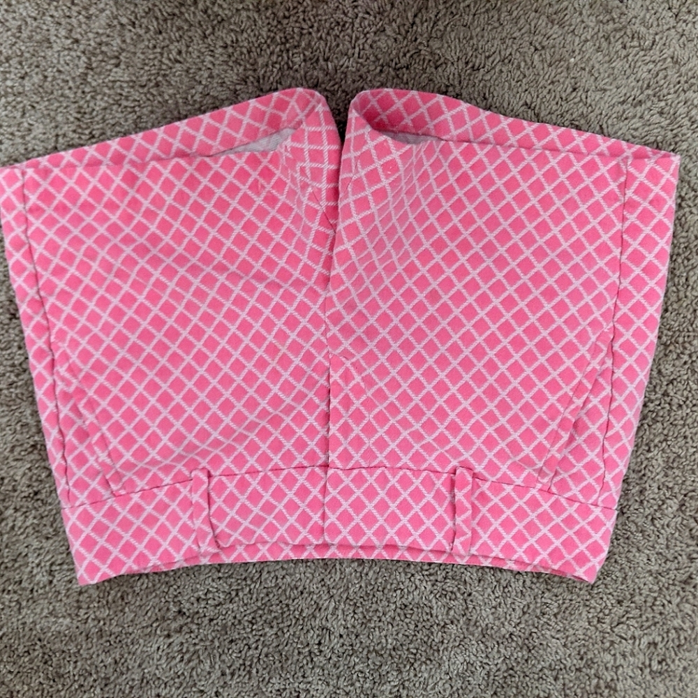 Pink geometric shorts Lilly Pulitzer style